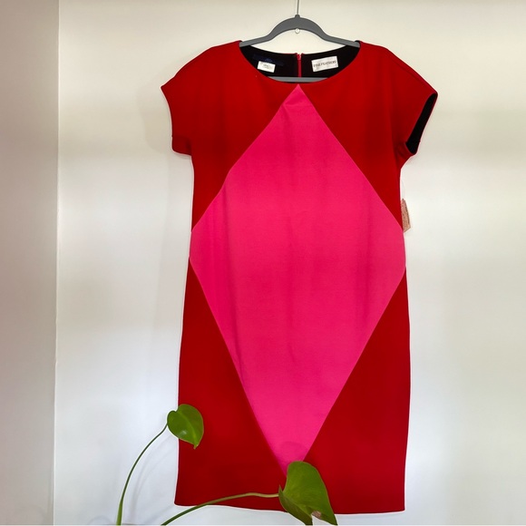 Blue Les Copains color block sheath dress - Picture 1 of 9